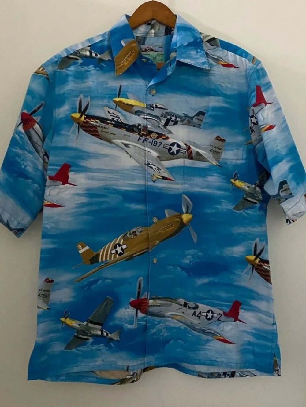 Reyn Spooner Hawaiian Shirt Fighter Jets Vintage shirt size small